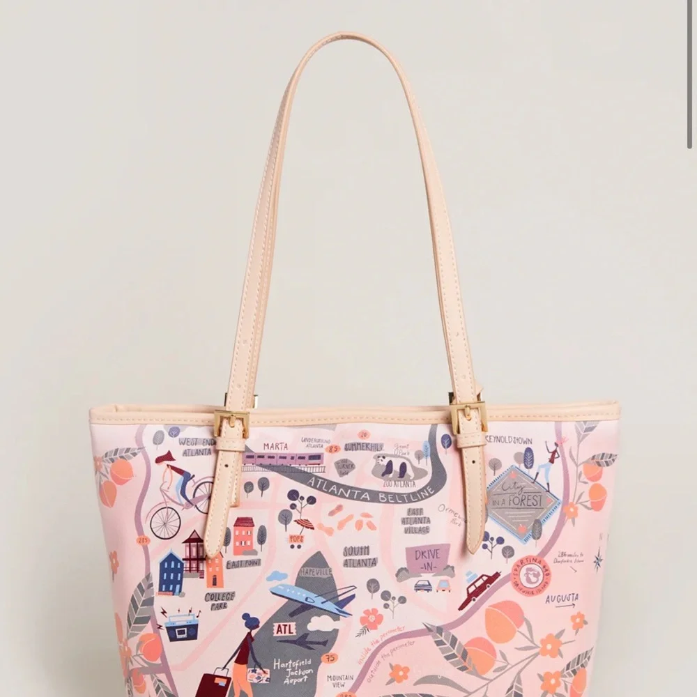 Spartina 449 Atlanta Bag - Pink and Cream - Picture 2 of 2